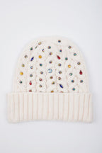 Crystal Cable Knit Beanie
