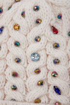 Crystal Cable Knit Beanie