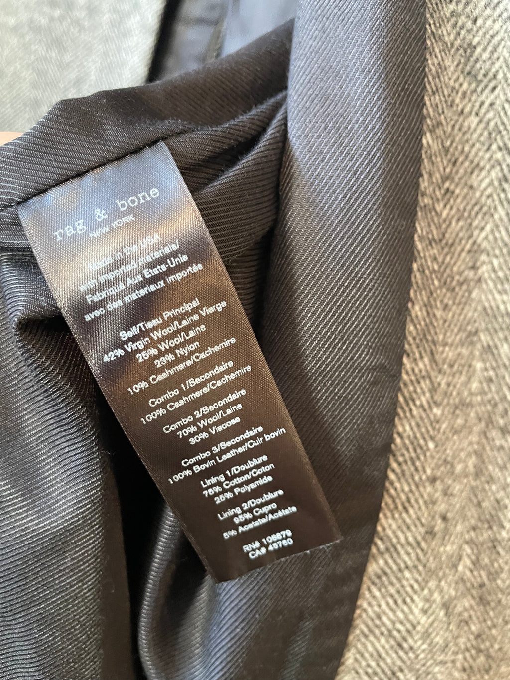 Rag & Bone Wool & Cashmere Herringbone Coat