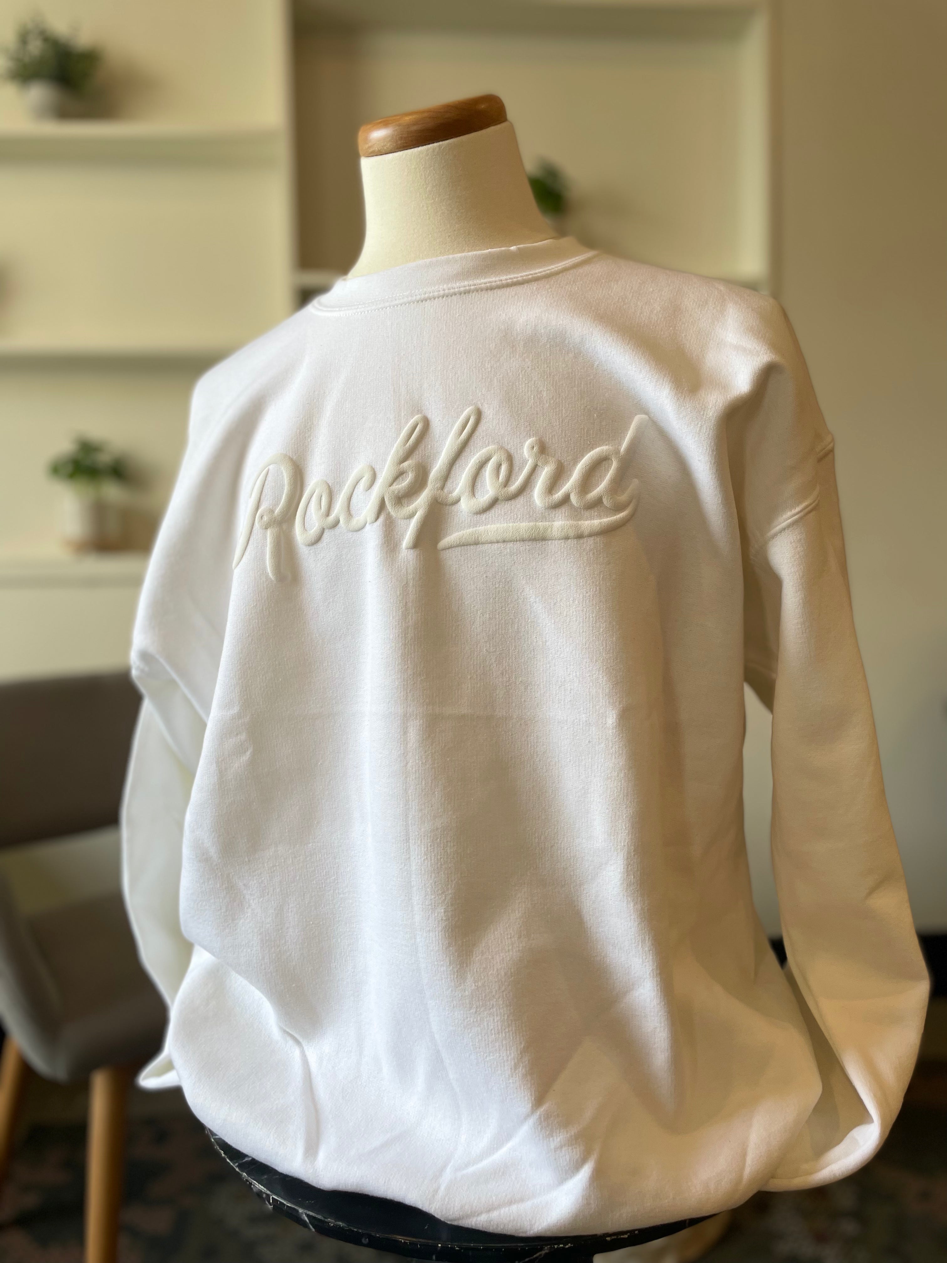 Rockford Embossed White Out Sweater Unisex