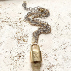 Repurposed Louis Vuitton Lock Necklace