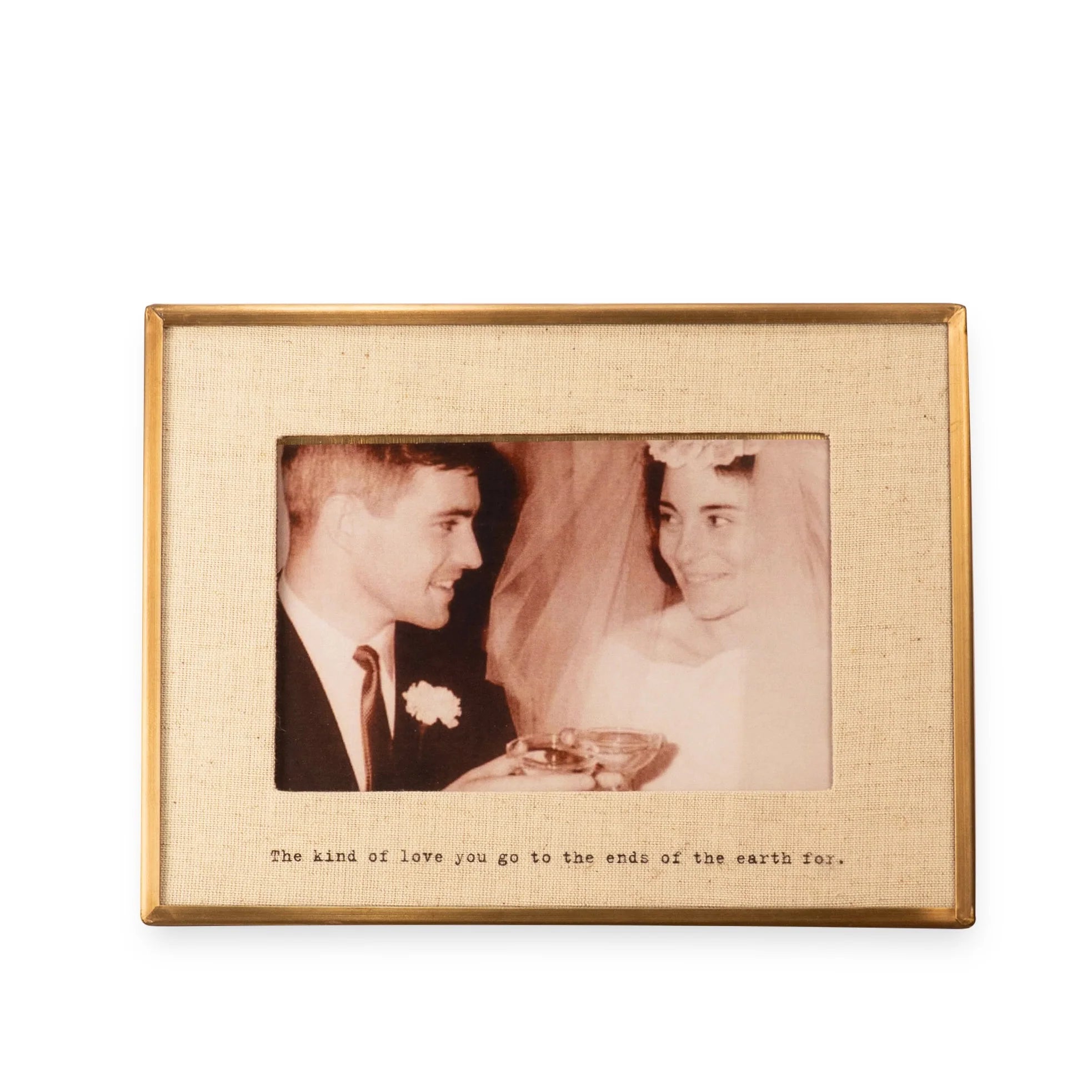 Sugarboo Brass Linen Frame 6"x4" Horizontal