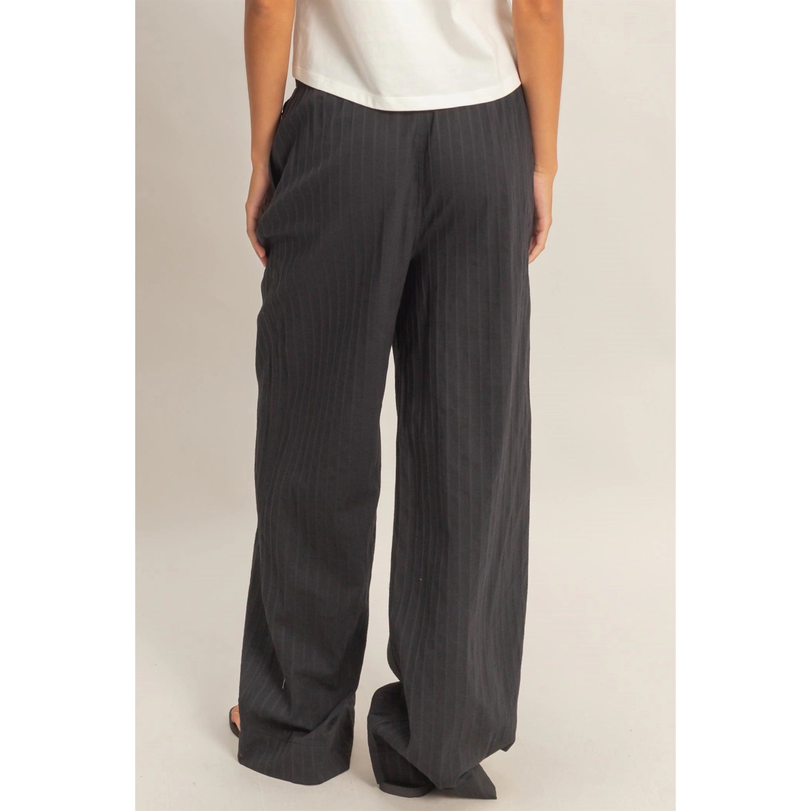 Pinstriped Jacquard drawstring Pants