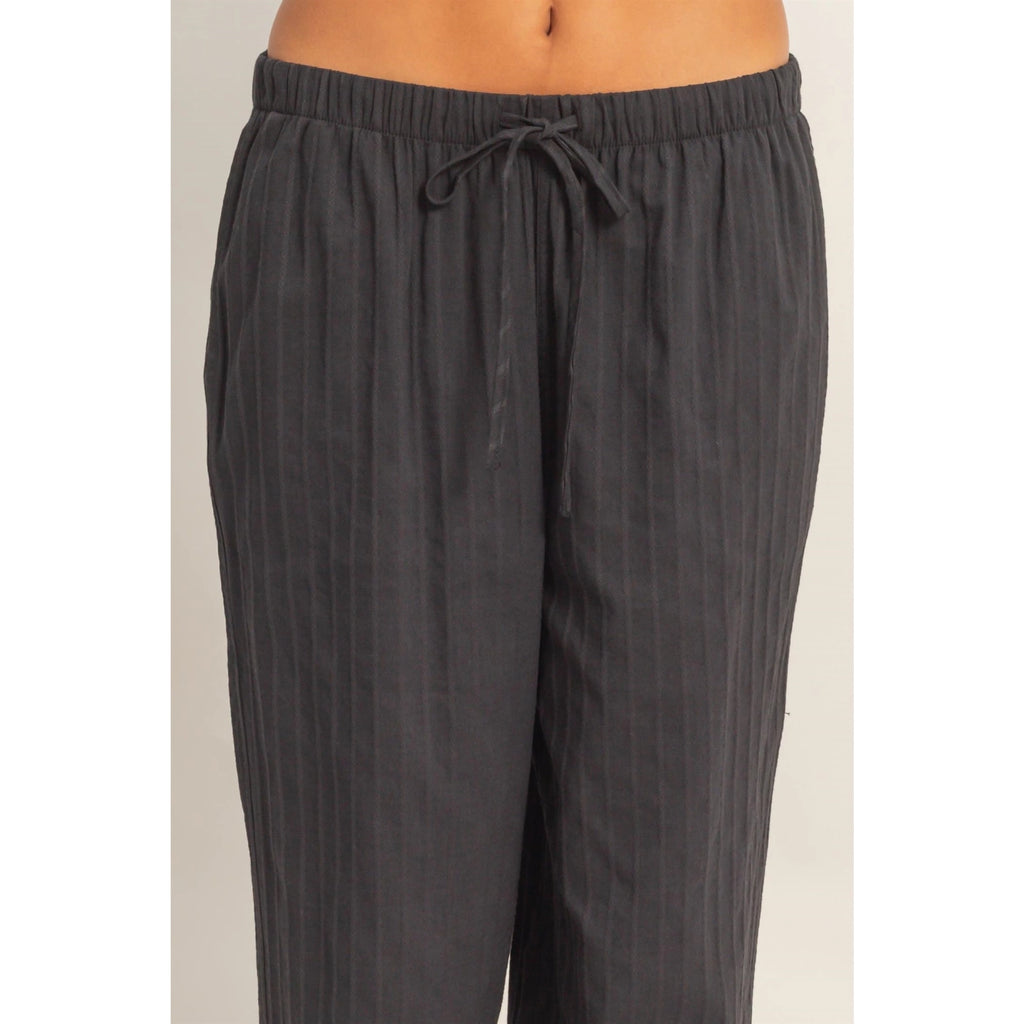 Pinstriped Jacquard drawstring Pants