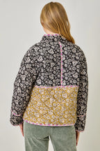 Mystree Mixed Media Quilted Jacket