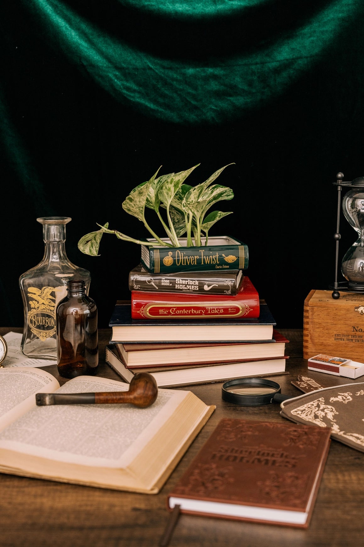 Sherlock Stacked Books Planter