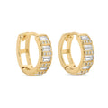 Splendid Iris Baguette and Pave Huggies
