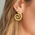 Splendid Iris Large Swirl Studs