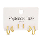Splendid Iris Twisted Hoops and Stud Set