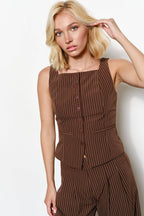 Paula Striped Vest