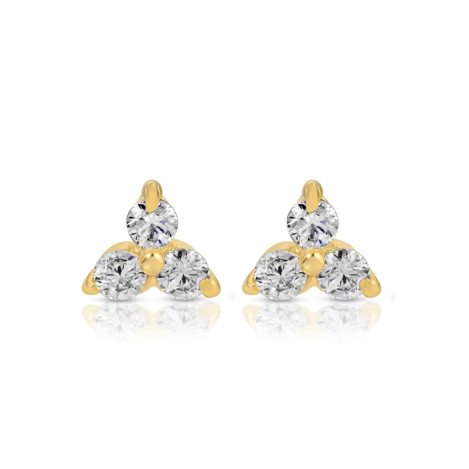 Triple Cluster Studs on Velvet Tag