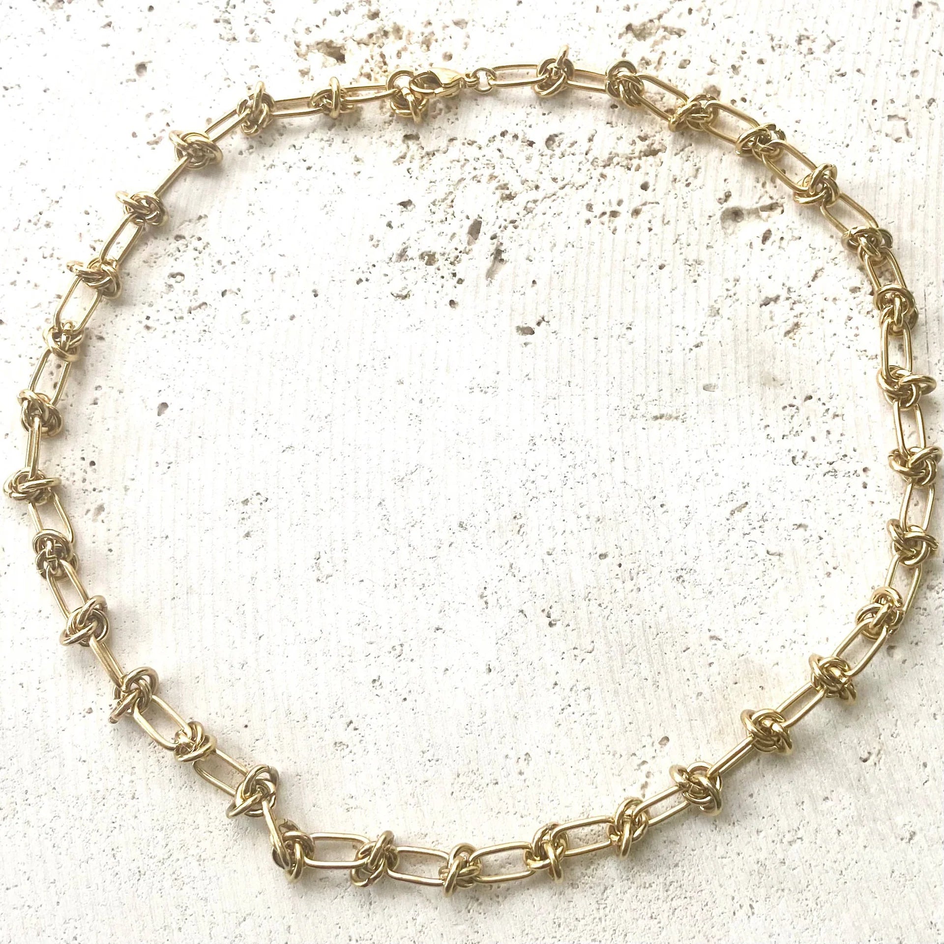 Gold Stainless Steel Barbed Wire Necklace