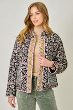 Mystree Mixed Media Quilted Jacket