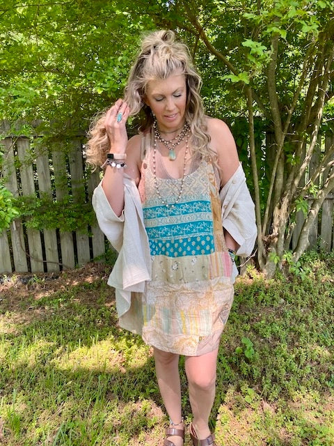 Blue Sky Mini Jumper Dress