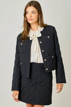 Mystree Black Quilted Jacket