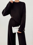 Knit Crew Neck Cozy Set