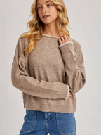Boat Neck Rolled Knit