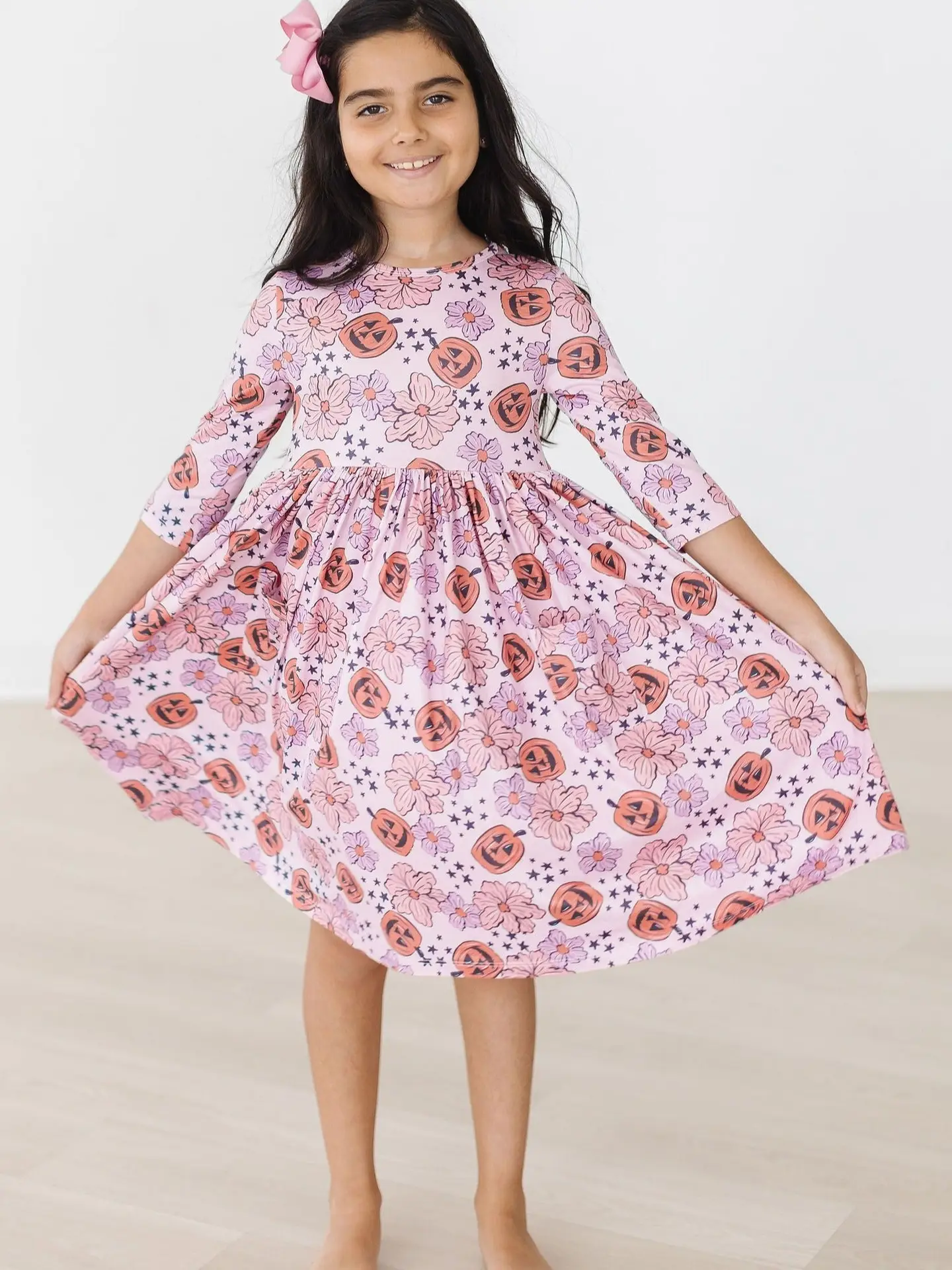 Here for the Candy 3/4 Sleeve Pocket Twirl Dress