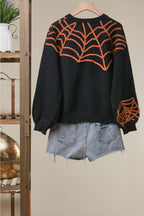 Halloween Spider Web Sweater