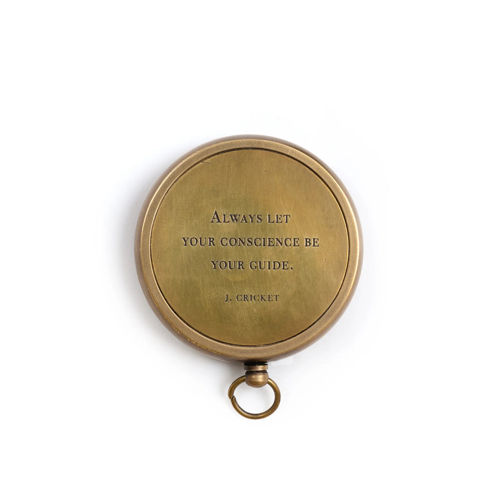 J. Cricket Compass with Leather Pouch