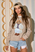 Bucketlist Teddy Bear Knit Sweater