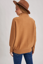 Funnel Neck Knit Sweater