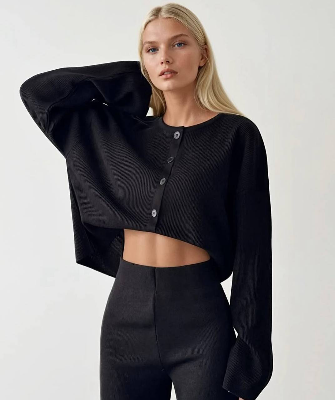 Anaz Cardigan Pants Knit Set