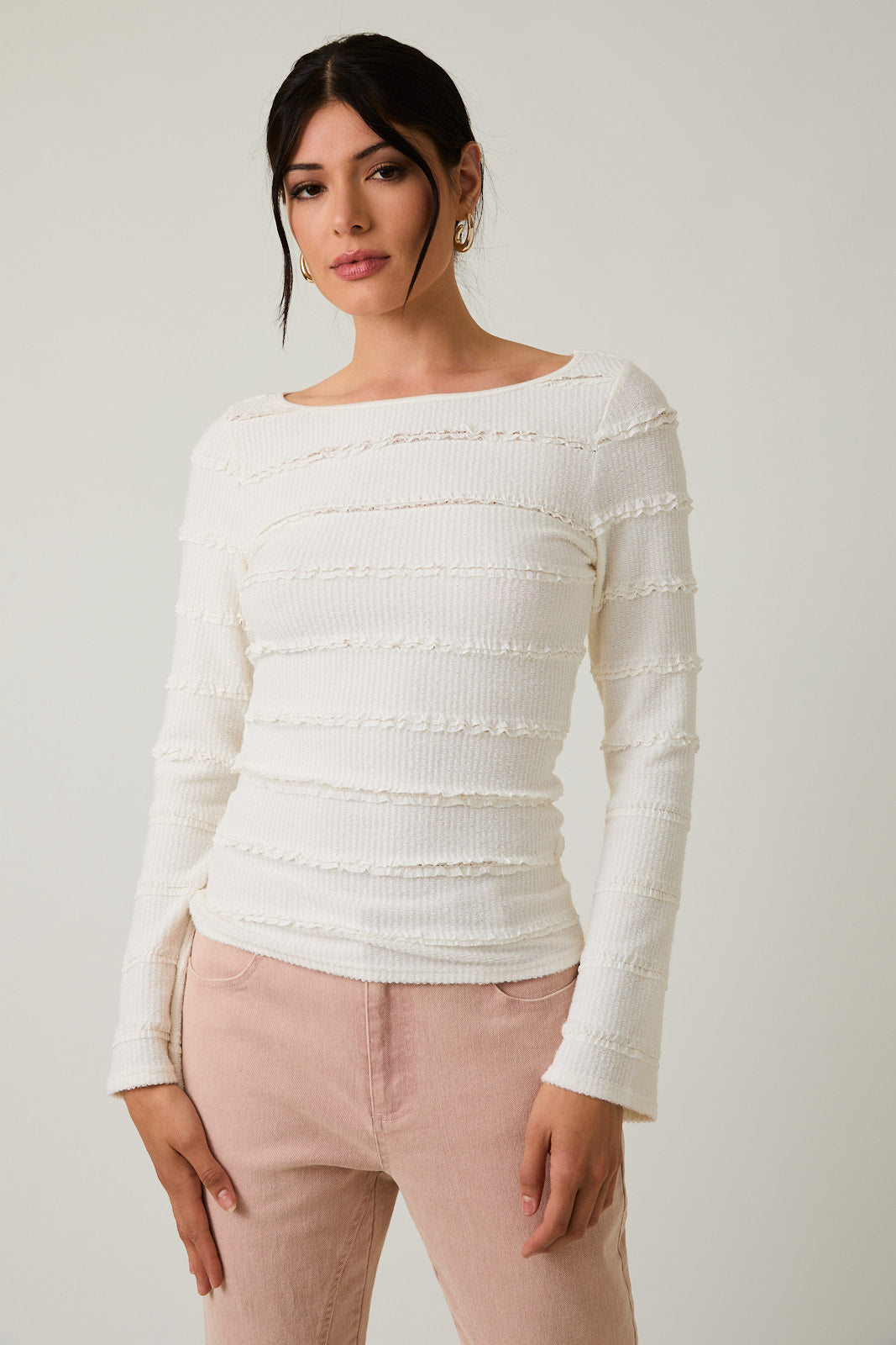 Brushed Lace Bell Sleeve