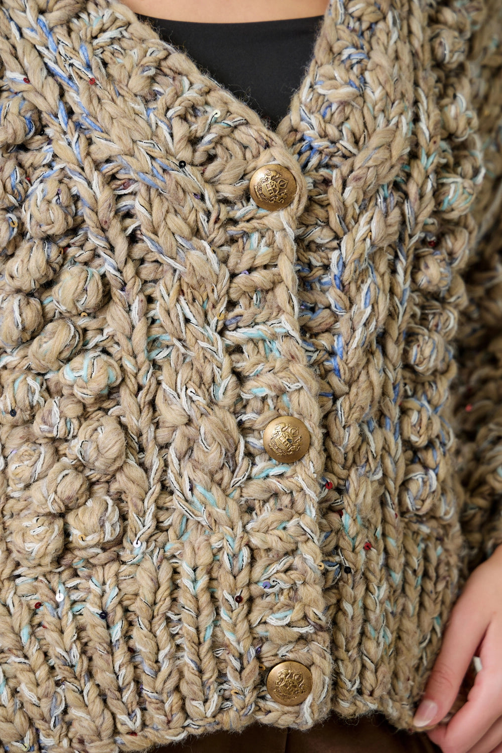 Mystree Flecked Chunky Cardigan