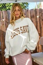 Bucketlist Cross & Jesus Saves Reversible Crewneck