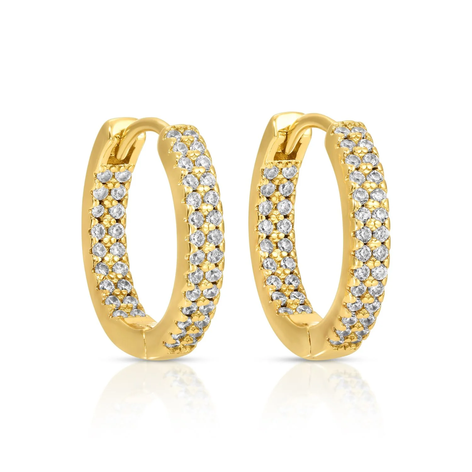 Splendid Iris Small Glitzy Huggie Earrings