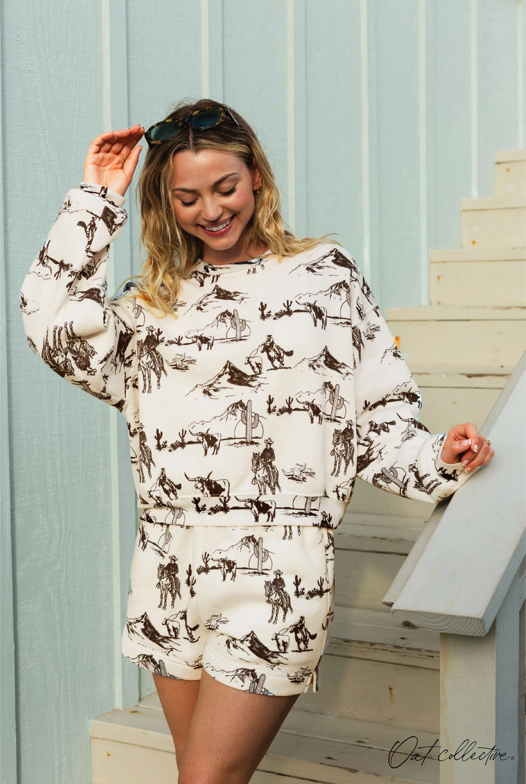 Western Printed Lounge Set