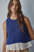 Carmine Crochet Layered Top