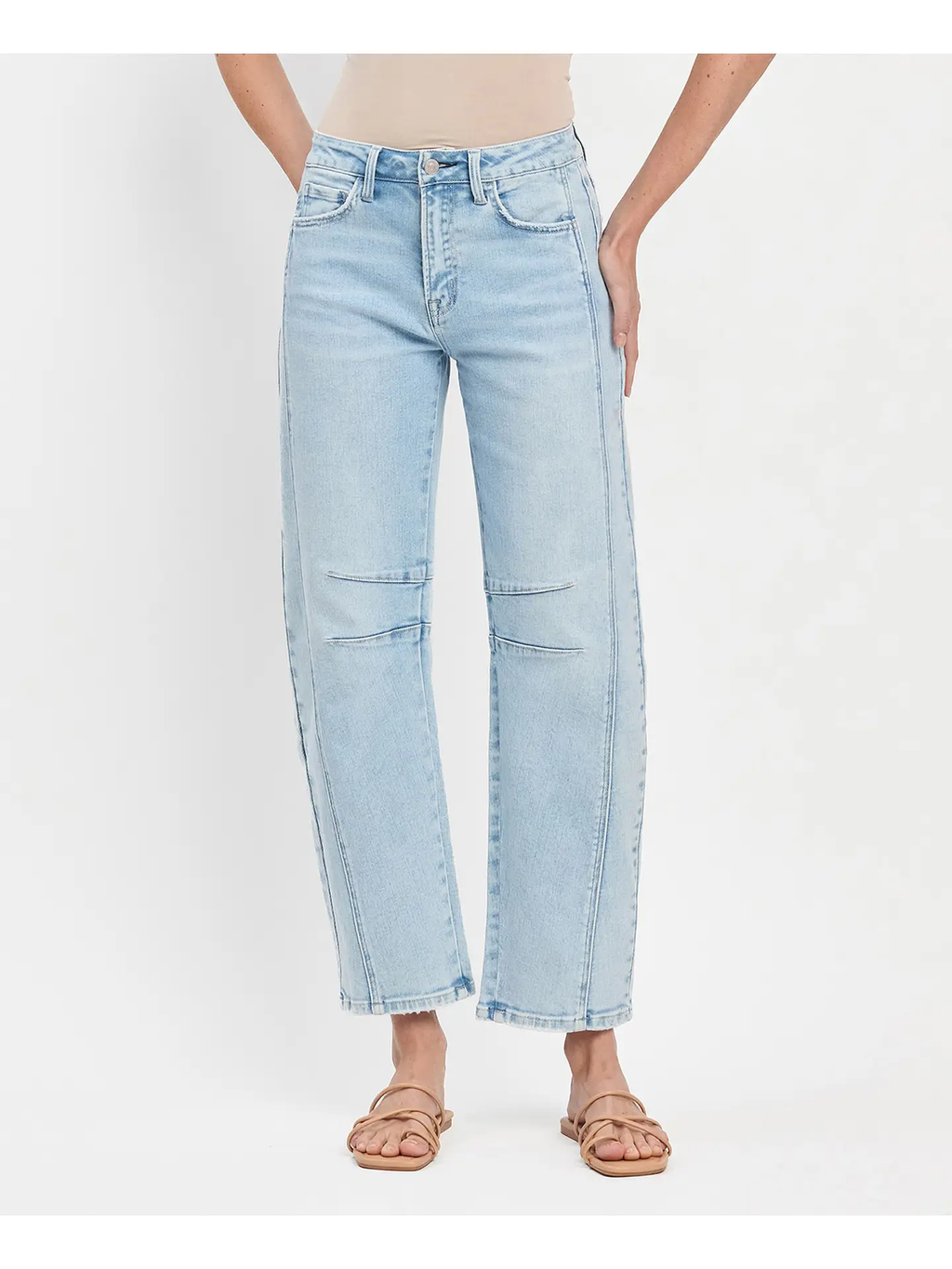 Flying Monkey Northern Lights High Rise Barrel Leg Jeans