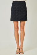 Mystree Black Quilted Mini Skirt
