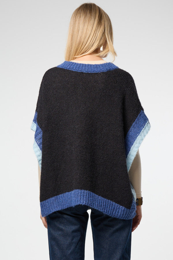 Saachi Colorblock Knit Sweater Vest