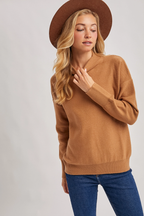 Funnel Neck Knit Sweater