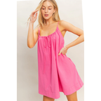 Gathered Tie Strap Dress