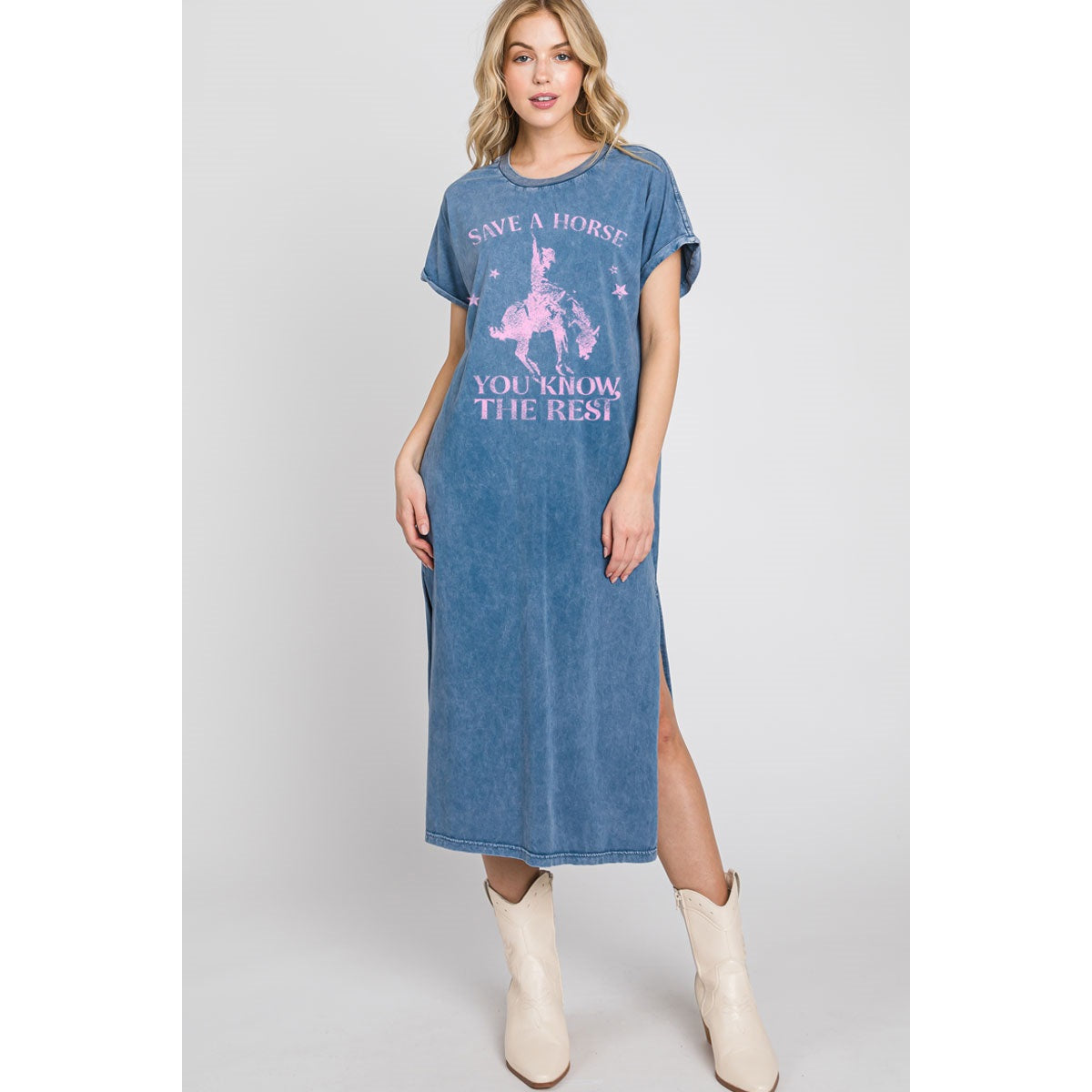 Save A Horse Mineral Graphic Dress