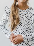 Scattered Dot Ruffle Tee