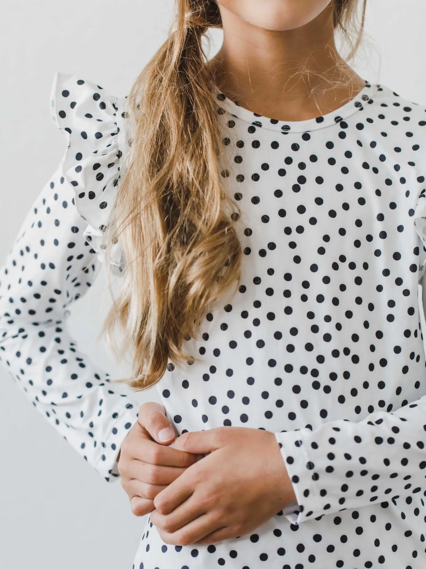 Scattered Dot Ruffle Tee