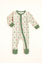 2-Way Zipper Sleeper Bamboo Footy Pajamas