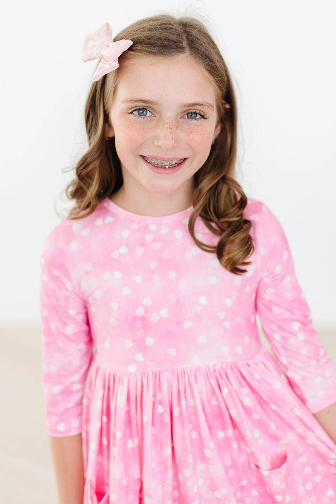 Mila & Rose Shine Bright 3/4 Sleeve Pocket Twirl Dress