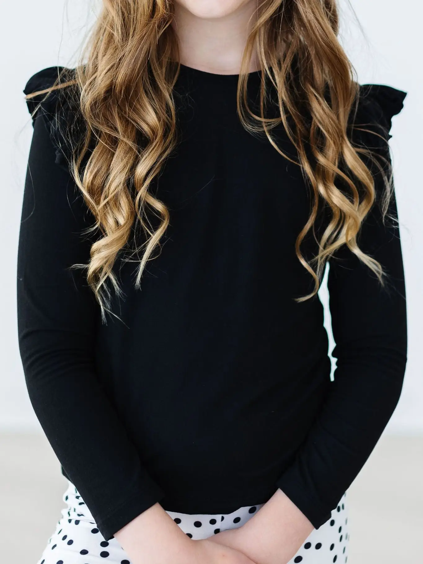 Black Ruffle Tee