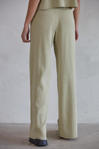 Ribbed High Waisted Wide Leg Pants