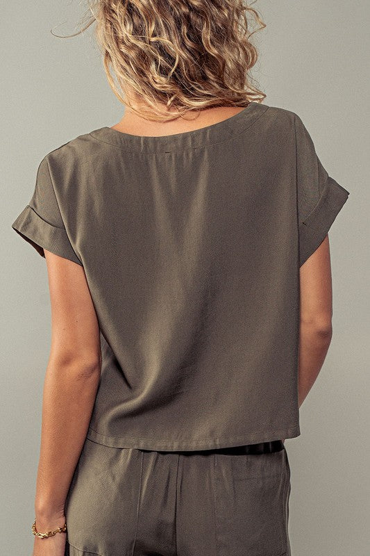 Cuffed Pocket Tee