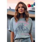 Hold Your Horses Mineral Graphic Top