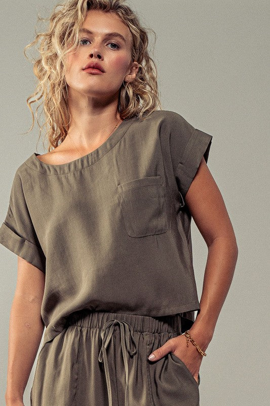 Cuffed Pocket Tee