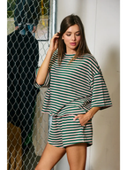 Bucketlist Oversized Striped Boxy Set