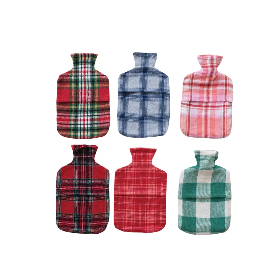 Silicone Water Bottle with Flannel Cover